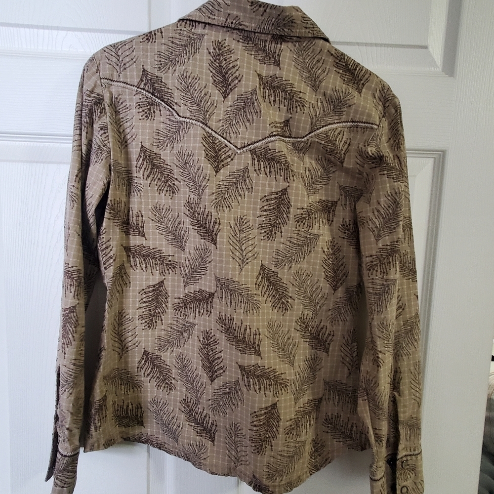 THE NORTH FACE SNAP CLOSURE LONG SLEEVE SMALL WESTERN PINE BRANCHES - Picture 6 of 6